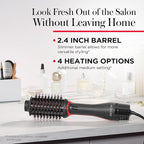 REVLON One Step Volumizer PLUS, Blow Dryer Brush for Fast Salon-Style Blowouts, Revlon Blow Dry Brush with Hair Dryer function, Plus Travel Friendly (Black)