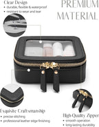 Popvibe Clear Makeup Bag Travel Cosmetic Case Transparent Toiletry Bag - Image 2