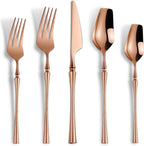 20-Piece Rose Gold Silverware Set by Lemeya