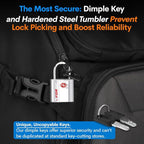 TSA Approved Luggage Locks, Ultra-Secure Dimple Key Travel Locks - Image 6