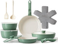 Redchef 16pcs Ceramic Pots and Pans Set Non Stick, Nonstick Ceramic Cookware Set by Redchef