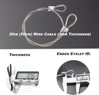 10 pcs 20 inch 3mm Thickness Stainless Steel Wire Cable - Image 2