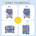 ANNA QUEEN Funny Psychedelic Wavy Luggage Cover, Colorful Suitcase Protector - Image 6