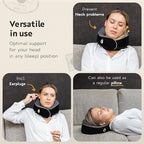 Travel Pillow - Airplane Neck Pillow - 100% Pure Memory Foam Flight Pillow - Image 3