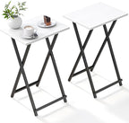 Foldable TV Trays, Small Folding Table, TV Trays Set of 2, TV Dinner Tray by Acovy