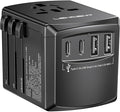 LENCENT Universal Travel Power Adapter, International AC Plug Adaptor by LENCENT