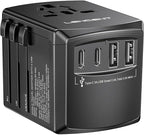 LENCENT Universal Travel Power Adapter, International AC Plug Adaptor by LENCENT