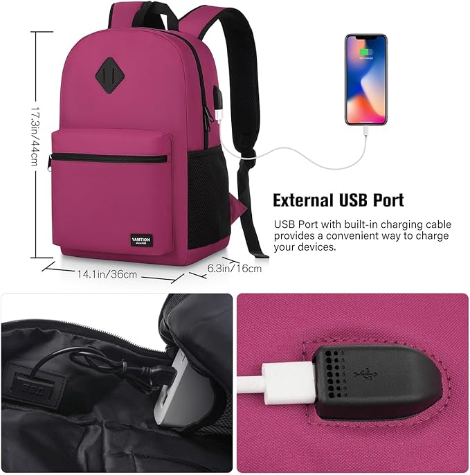 Laptop Backpack, Bookbag for Women and Teen Girls School Backpack - Image 7
