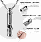 TISUR Titanium Emergency Whistle, EDC Safety Whistles Necklace Loud up to 120db - Image 3