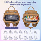RUVALINO Diaper Bag Backpack, Large Capacity, Waterproof - Image 4