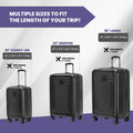 Rails Expandable Hardside Upright Suitcase with 360° Spinner Wheels (Stone Gray / 3-Piece Set)