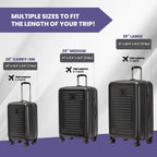Rails Expandable Hardside Upright Suitcase with 360° Spinner Wheels (Stone Gray / Large Checked)