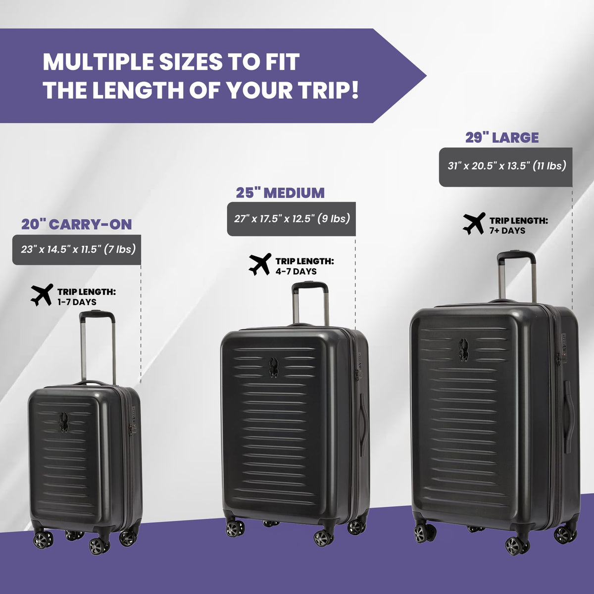 Rails Expandable Hardside Upright Suitcase with 360° Spinner Wheels (Stone Gray / Large Checked)