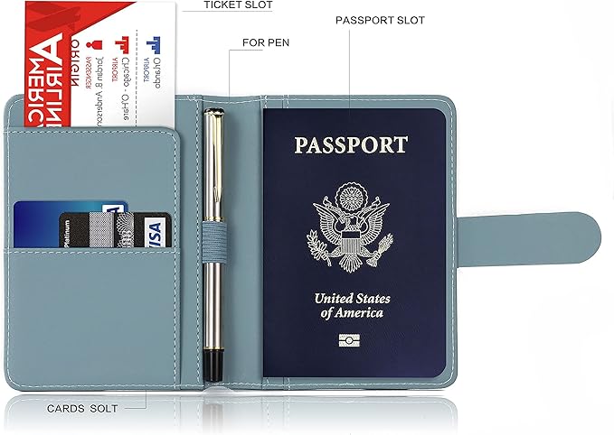Melsbrinna Premium Leather Passport Holder Covers Case, Waterproof Rfid - Image 3