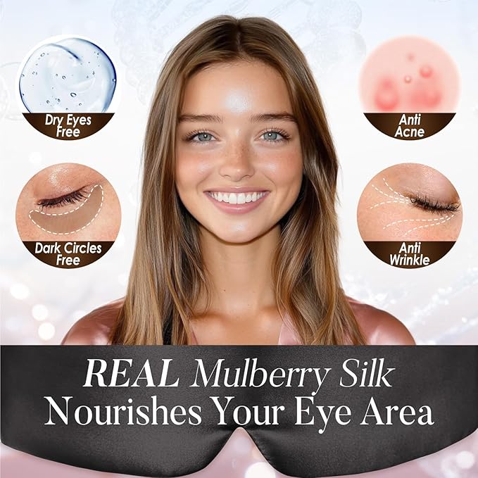 LULUSILK Reversible Mulberry Silk Sleep Mask - Image 6