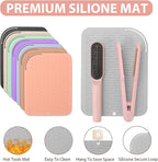Large Silicone Heat Resistant Mat, Portable Travel Hot Hair Tools Holder Pad for Curling Iron, Flat Iron, Hair Straightener and Other Styling Tools(12.0" x 9.0")