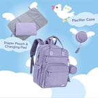 iniuniu Diaper Bag Backpack, 4 in 1 kit Large Unisex Baby Bags - Image 2