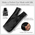 100% Natural Silk Eye Mask for Women Men, Soft Pressureless Cooling Blackout - Image 5