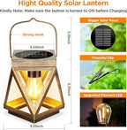 KOOPER Solar Lanterns Outdoor Waterproof, 4 Pack Upgraded Metal Hanging Solar - Image 8
