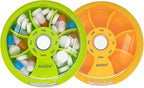 INVODA Weekly Pill Organizer 7 Compartment Rotating Pill Box by INVODA