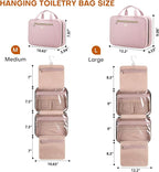 Hanging Toiletry Bag for Women Travel, 2 Sizes Large & Small Waterproof - Image 2