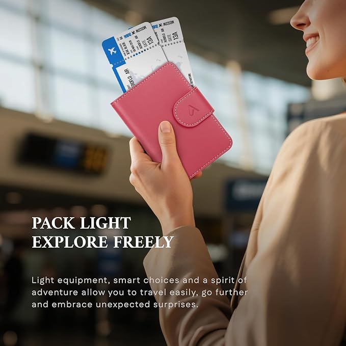 ALLIVE Rfid Passport Holder for Travel, Rfid Passport Cover Wallet, Genuine - Image 7