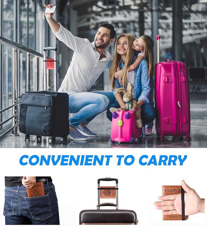 Passport Holder Cover Wallet Travel Essentials Leather Rfid Blocking Case - Image 5