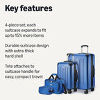 Amazon Basics 4-Piece Luggage Set, Including Two Hardside Suitcases - Image 2