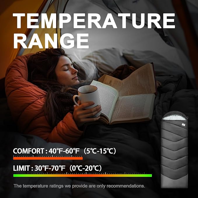 Sleeping Bags for Adults Cold Weather, Waterproof, Lightweight Sleeping Bag for - Image 4