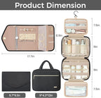 BAGAIL Hanging Toiletry Bag for Women Water-resistant Cosmetic Bag Large - Image 2