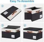 Large Storage Bins with Lids, Foldable Fabric Storage Baskets with Lids - Image 4