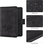 Eoehro Passport Holder for Travel Essentials, Passport Wallet Cover Case for - Image 5