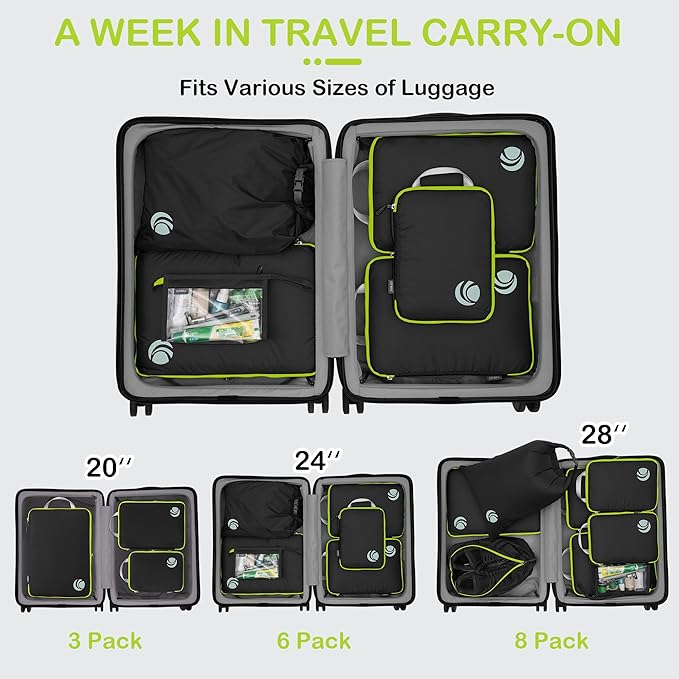 Cipway Compression Packing Cubes, Ultralight Luggage Organizer Bags - Image 7