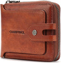 Men's brand buckle driver's license zipper genuine leather wallet, large by Alwaysoneoptionfitforyou