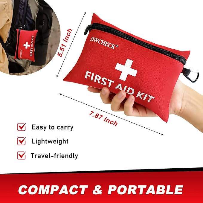 Mini First Aid Kit, 132 Piece Small Waterproof Emergency Medical Kit - Image 2