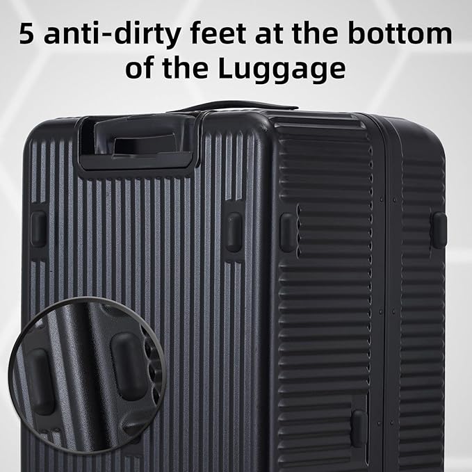 2 pieces 20/29 Aluminum Frame Carry On and Checked Luggage Set - Image 9