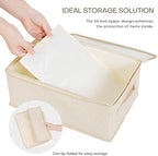 ANMINY 3PCS Storage Bins with Zipper Lids 13 Qt Lidded Fabric Storage Boxes - Image 4