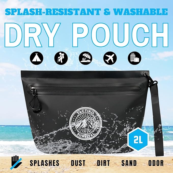 Tactiko Heavy-Duty Splash Water Resistant Zipper Pouches - 2L Hold-All - Image 2
