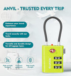 ANVIL TSA Approved Luggage Locks – High Security TSA008 Combination Travel Locks - Image 4