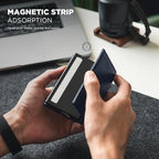 VULKIT Pop up Card Wallet Minimalist Cash Wallets RFID Blocking Leather Smart - Image 5