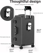 feilario 26in Super Large Captain Aluminum Frame Hardside Spinner Wheels Luggage - Image 4