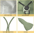 Sun Hats for Women Wide Brim Ponytail UV Protection Beach Hat Packable - Image 3