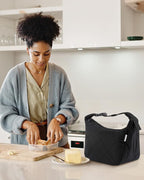 Insulated Lunch Bag for Women, Quilted Reusable Lunch Box - Image 7