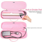 RAIACE Hard Storage Case Compatible with Dyson Airstrait Straightener, Travel Carrying Bag. (case only). (Pink)