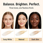 Blanc Cover Cream Stick, Korean Color-Changing Foundation Stick Full Coverage Base Concealer Makeup Dual-Ended with Detachable Brush for a Flawless Look (Ivory White)