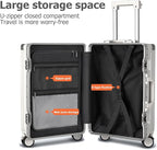 feilario 24in Aluminium Frame PC Hard Shell Spinner Wheels Luggage, Built-In - Image 5