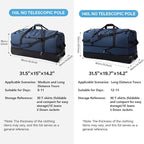 Vomgomfom Wheeled Collapsible Duffel Bag, 110L-140L Expandable Checked Luggage - Image 4