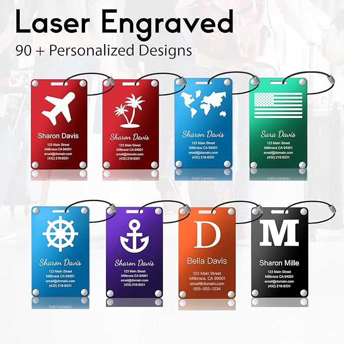 Personalized Luggage Tags: Custom Metal Luggage Tags - Image 4