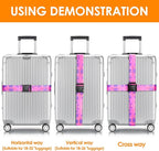 Adjustable Travel Luggage Strap Suitcase Belt Travel Bag Accessories 1.96 in W - Image 4