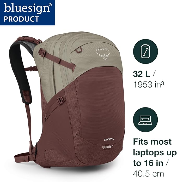 Osprey Tropos Laptop Backpack, Tungsten Soundwave/Grey Heather - Image 2